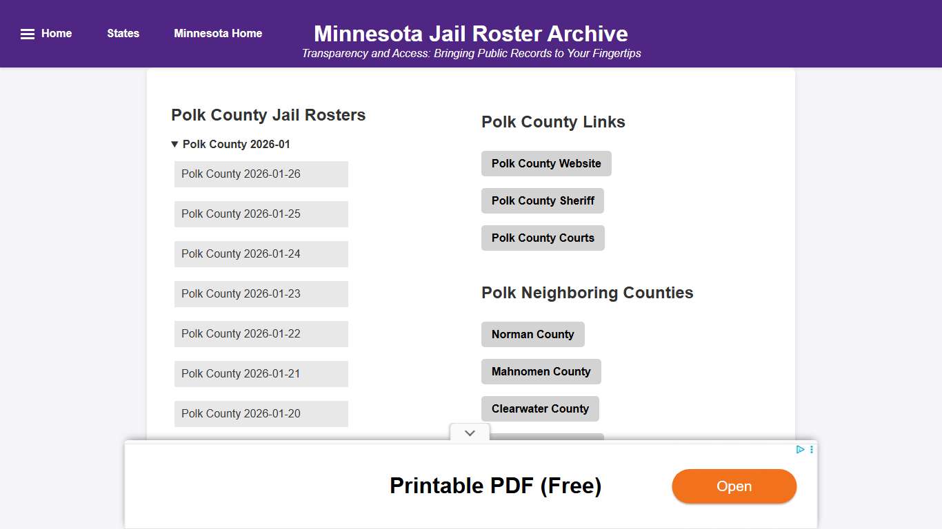 Polk County - Minnesota Jail Rosters